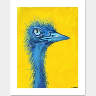 Blue Ostrich Posters and Art